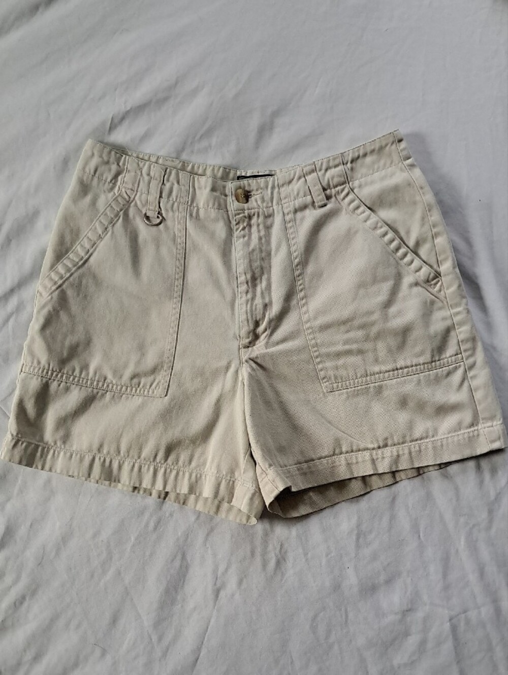 G.H. Bass & Co. 100% Cotton Women's Cream Utility Shorts Gorpcore
